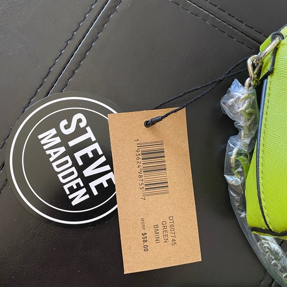 NWT Steve Madden Mini Dome Crossbody Bag with Scarf- Lime Green - Picture 6 of 10